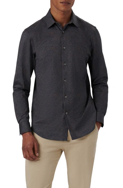 Bugatchi Men's Ooohcotton Tech James Long-sleeve Shirt In Black