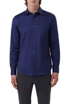 Bugatchi Men's Ooohcotton Tech James Long-sleeve Shirt In Navy