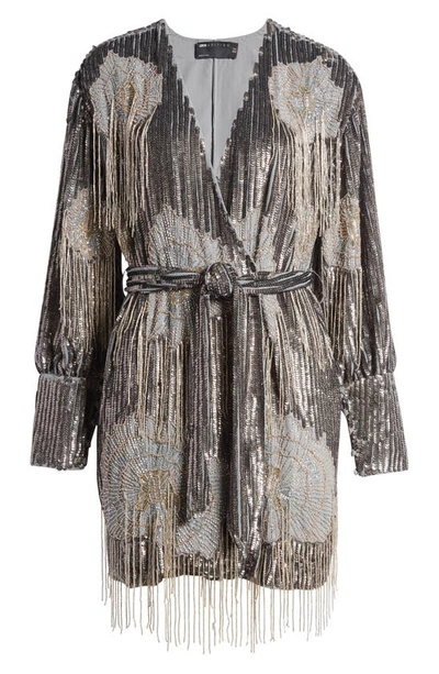 sequin wrap dress asos ASOS EDITION sequin wrap mini dress