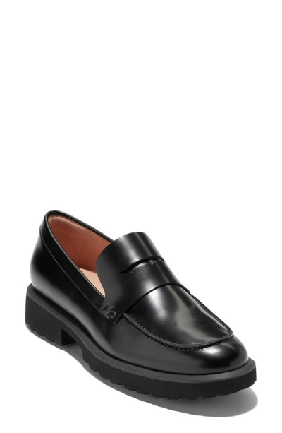 Cole Haan Women's Trinnie Soft Loafer Flats In Black Box Leather