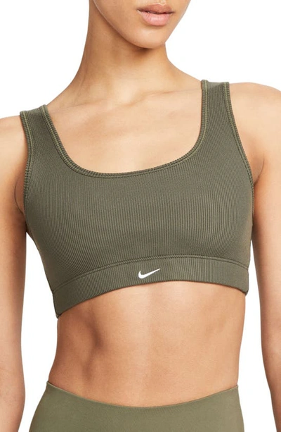 Buy Nike Alate All U Light-support Lightly Lined Ribbed Sports Bra - Brown  At 47% Off