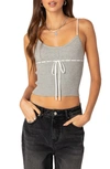 Edikted Women's Emily Knit Tank Top In Gray-melange