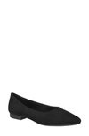 Bella Vita Mireya Womens Faux Suede Pointed Toe Ballet Flats In Black Suede