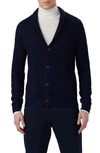 Bugatchi Men's Long-sleeve Wool-blend Cardgian In Navy