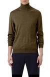 Bugatchi Men's Super Fine Merino Wool Turtleneck In Khaki