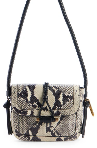 Isabel Marant Vigo Snakeskin-print Flap Crossbody Bag In Beige