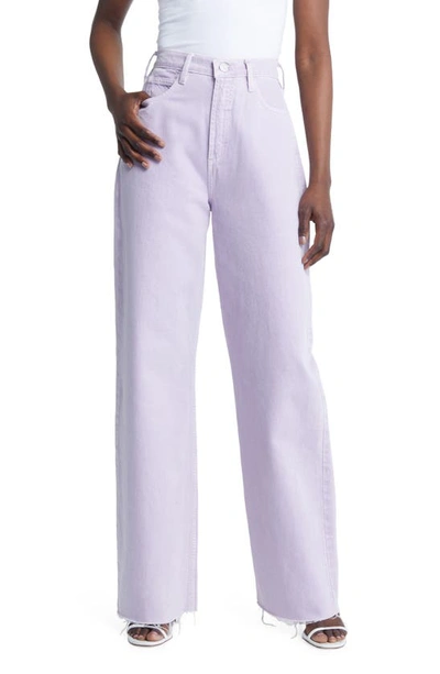 Frame Le High 'n' Tight High-rise Wide-leg Jeans In Lilac