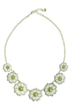 OLIVIA WELLES CRYSTAL FLORAL COLLAR NECKLACE