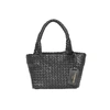 Carmen Sol Elba Metallic Small Tote In Black