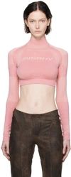 Misbhv Pink Cropped Sport Top In Bubblegum