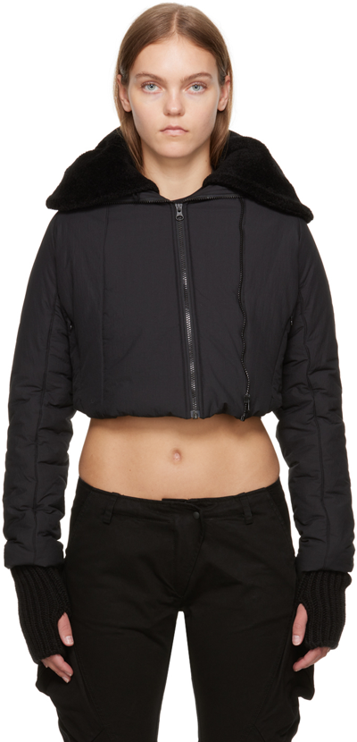 Hyein Seo Black Insulated Jacket & Vest Set