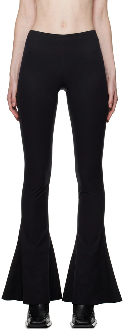 Knwls Drd Flared Trousers In Black