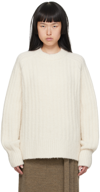 LAUREN MANOOGIAN OFF-WHITE SADDLE SWEATER