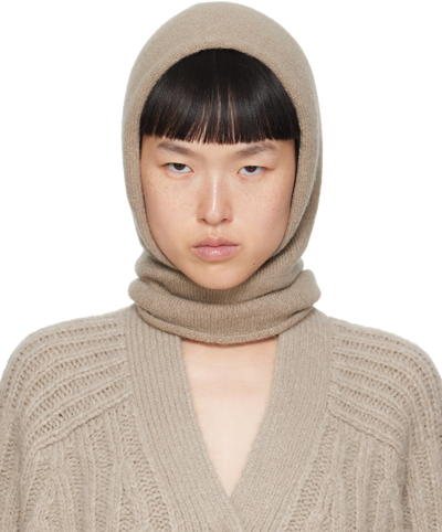 Lauren Manoogian Gray Soft Balaclava In S01 Stoneware