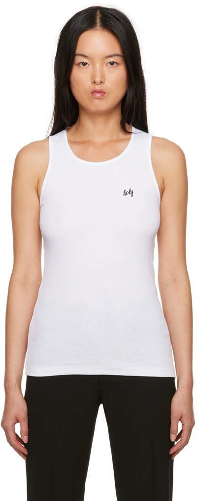 Ann Demeulemeester Woman White Tank Tops