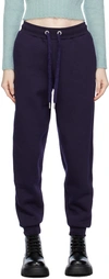 Ami Alexandre Mattiussi Navy Drawstring Lounge Pants In Night Blue.430