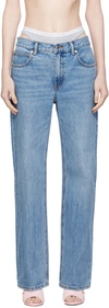Alexander Wang Pre-styled Boxer Wide-leg Jeans In 486 Vintage Lt Indig