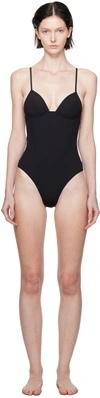 Fleur Du Mal Cupped Non-wire Bodysuit In 0100 Black