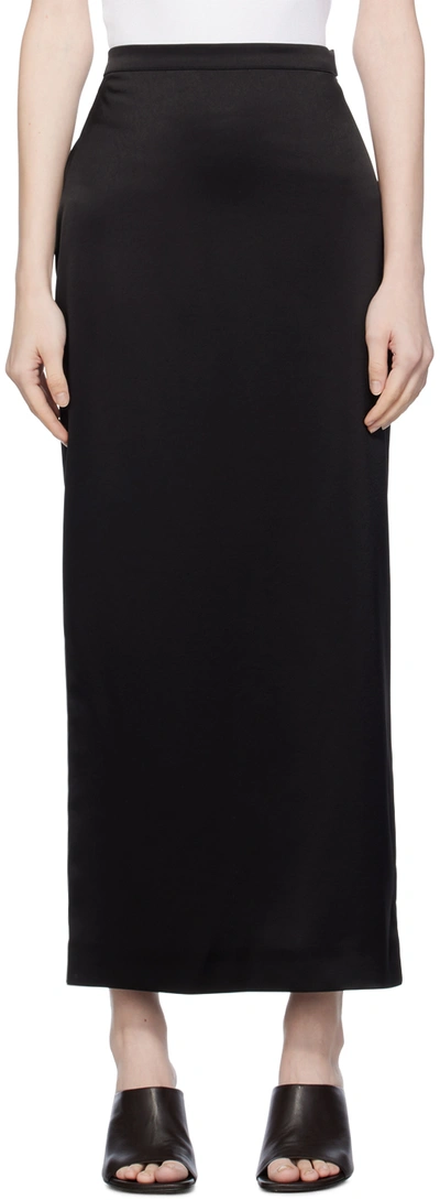 Lanvin Black Flowy Maxi Skirt In 10 Black