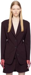Lanvin Single-breasted Fitted Jacket For Female In 692 Amarena