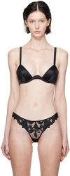 Fleur Du Mal Luxe Plunge Bra In 0100 Black
