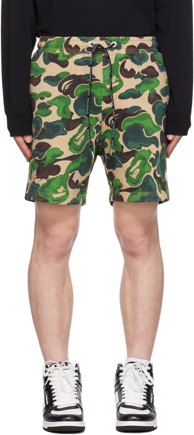 Bape Green Art Camo Shorts