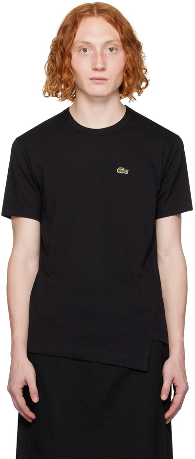 Comme Des Garçons Shirt X Lacoste Cotton Jersey T-shirt In Black