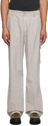 (D)IVISION TAUPE PLEATED TROUSERS