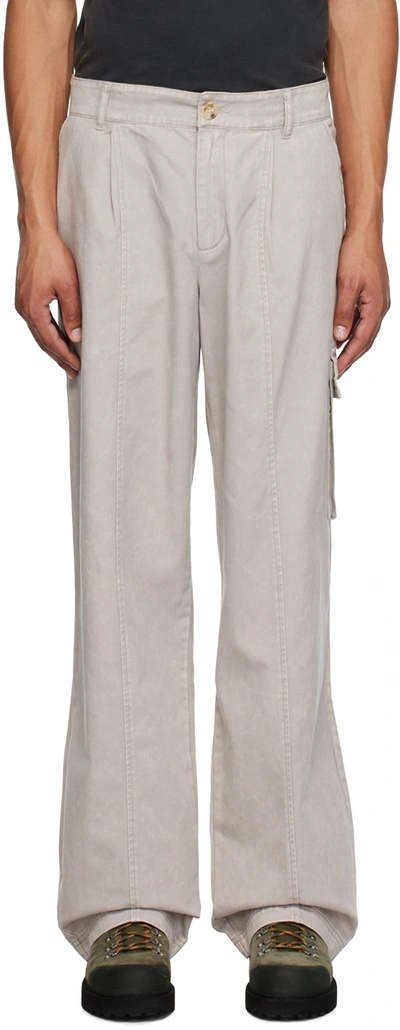 (d)ivision Taupe Pleated Trousers In Fog