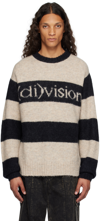 (D)IVISION NAVY & OFF-WHITE STRIPED SWEATER
