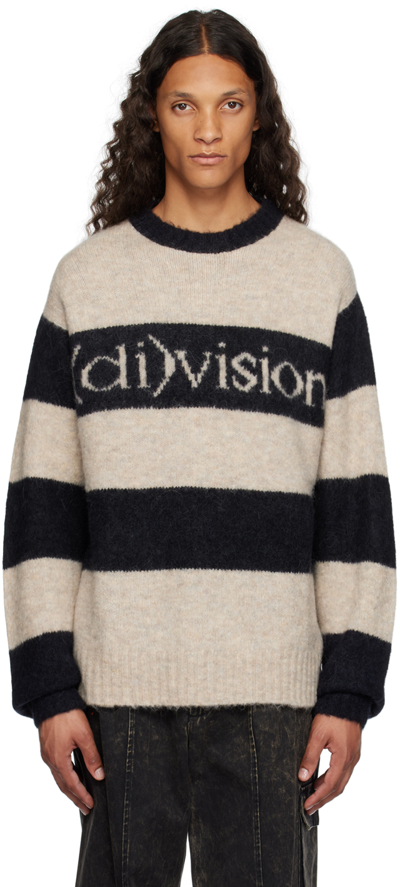 (d)ivision Navy & Off-white Striped Sweater In Black/white