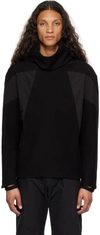 Carnet-archive Black Paneled Turtleneck In Black