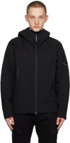 C.p. Company C.p.company Diagonal Raised Fleece Full Zip Hooded Sweatshirt In 999 Black