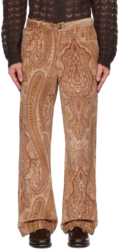 Cmmn Swdn Pink Jackson Trousers In Pink Paisley