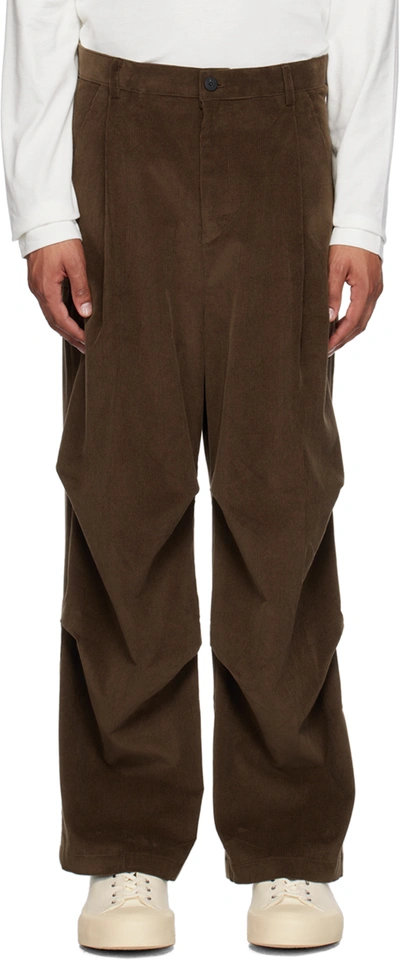 The Frankie Shop Garnett Corduroy Cargo Pants In Brown