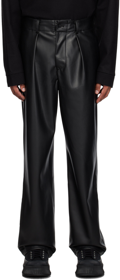 The Frankie Shop Baker Faux Leather Pants In Black