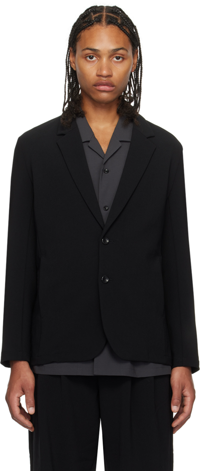 Attachment Black Single-breasted Blazer