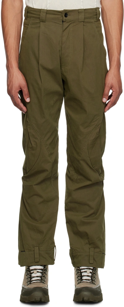 Hyein Seo Khaki Pleated Cargo Trousers