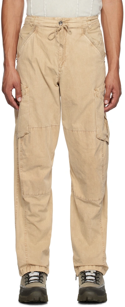 Hyein Seo Beige Pocket Cargo Trousers In Sand