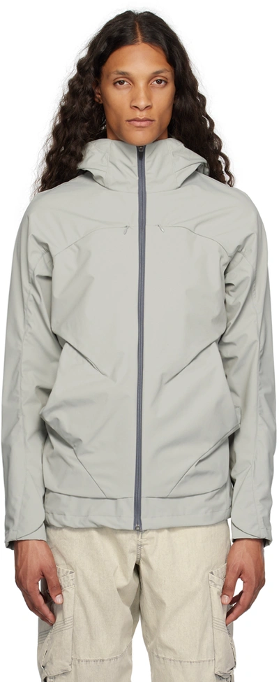 Hyein Seo Grey Tuck Jacket In French Grey