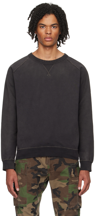 Rrl Cotton-jersey Sweatshirt In Black
