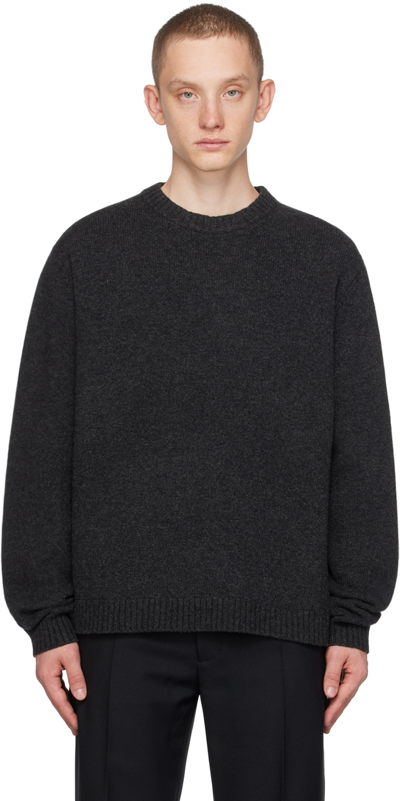 Stockholm Surfboard Club Knitted Logo Sweater In Black