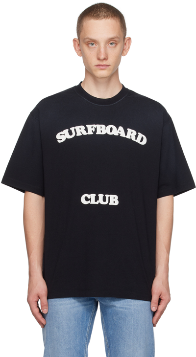 Stockholm Surfboard Club Printed T-shirt In Black