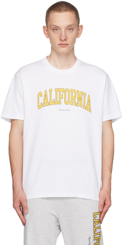 Sporty And Rich Sporty & Rich California Cotton Graphic T-shirt In White