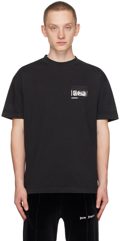 Palm Angels Black Moneygram Haas F1 Edition T-shirt In Black White