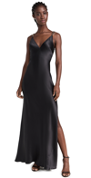 L AGENCE JET CHAIN STRAP GOWN BLACK