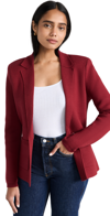 L Agence Lacey Knit Blazer In Dark Bordeaux