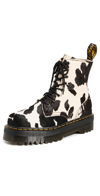 DR. MARTENS' JADON BOOTS COW PRINT HAIR ON