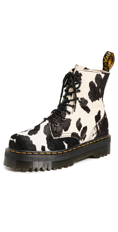 Dr. Martens' Jadon Boot Hair-on Cow Print Platforms Boots In Multi