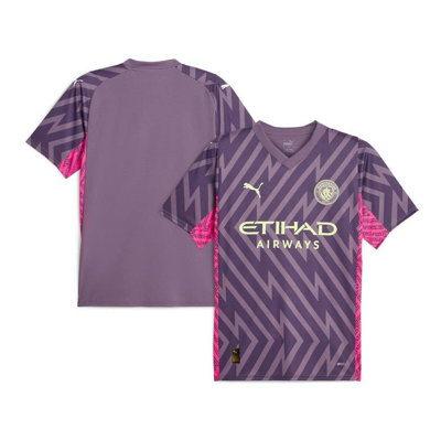Puma Purple Manchester City 2023/24 Replica Short Sleeve Goalkeeper Jersey